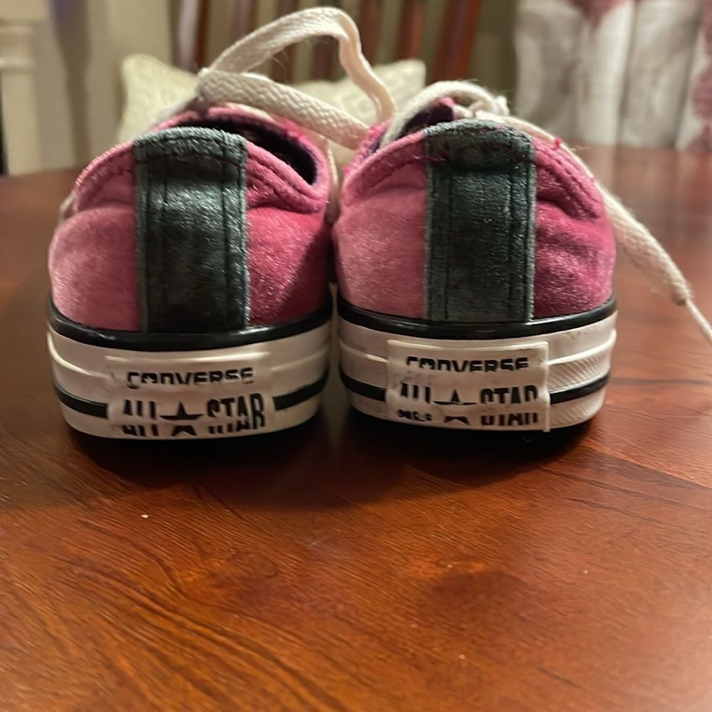 CONVERSE Chuck Taylor All Star Velvet Double Tongue Casual Sneakers  Kids Size 2 - Picture 5 of 9